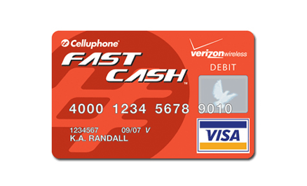 Verizon/Celluphone Fast Cash Debit Card Dec 2005